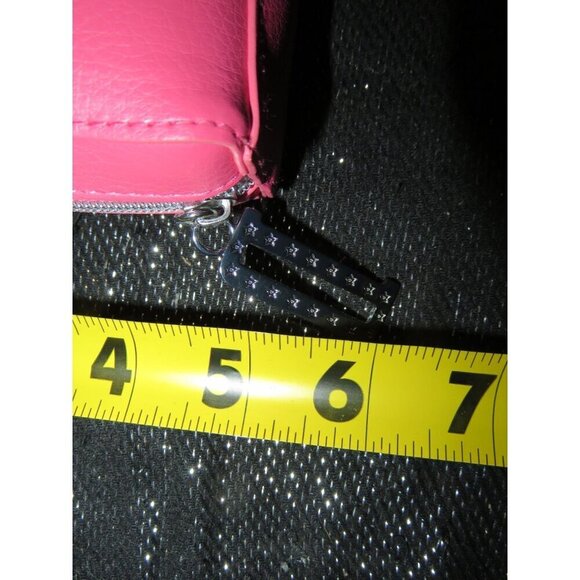 Dior Cosmetic Makeup Beauty Pouch Clutch Hot Pink D Embellished Zipper Charm - Picture 9 of 12